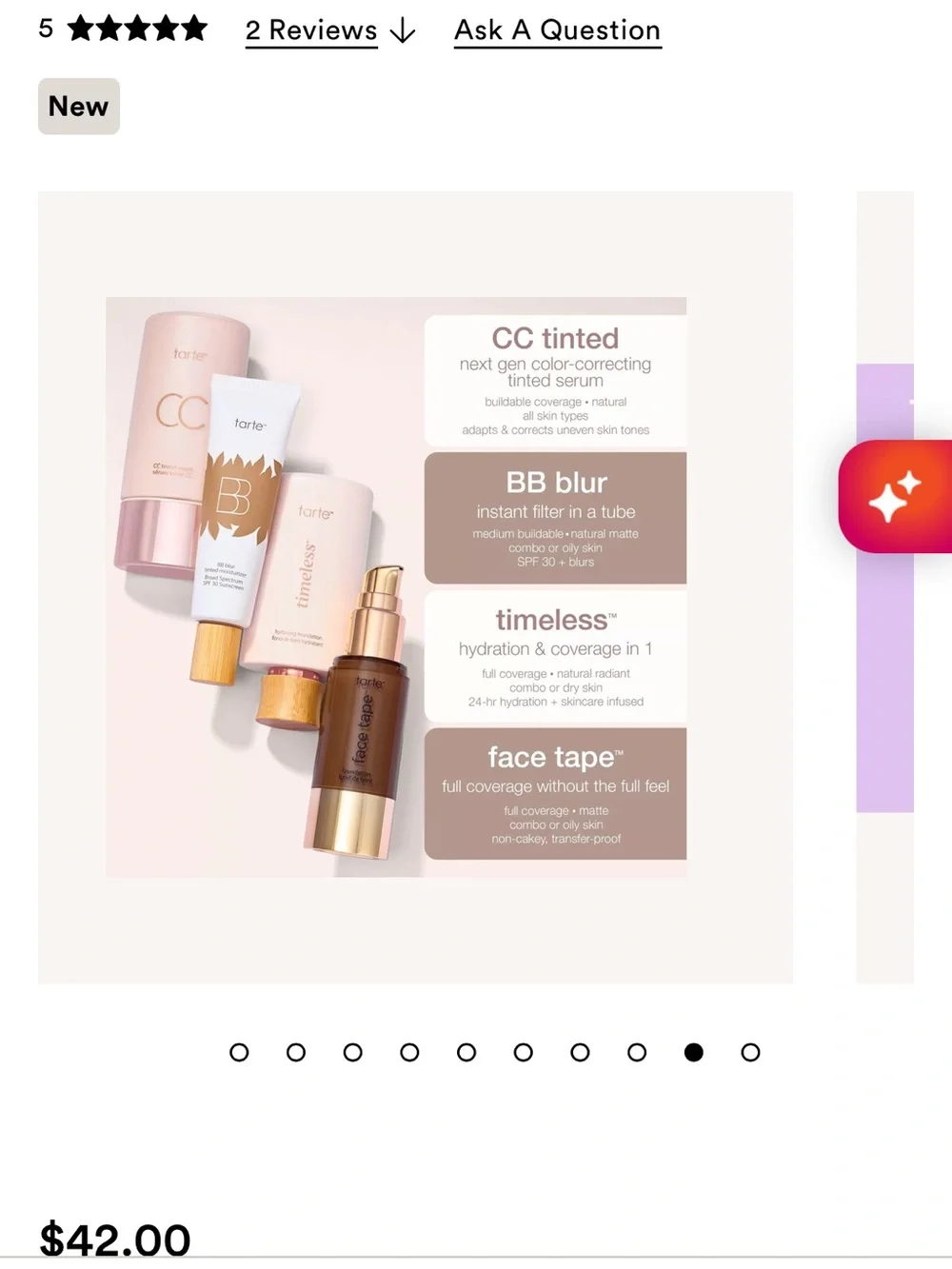 tarte Timeless Hydrating Foundation - 20B Light Beige.